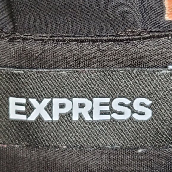 Express Floral Print High-Rise Ankle Trousers Pants. Size 0S - Picture 5 of 8